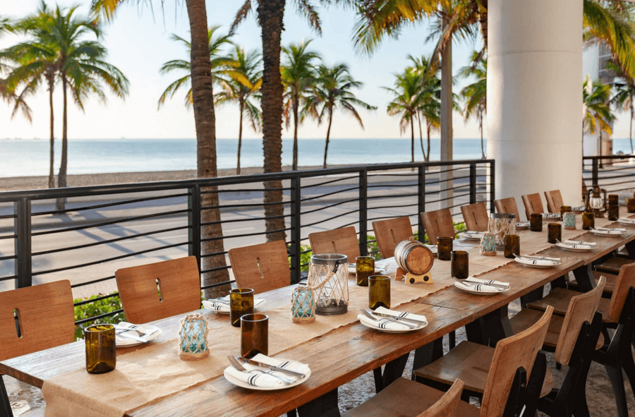 Dine at a romantic waterfront restaurat