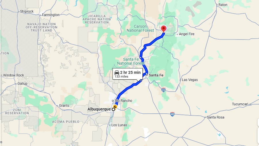 albuquerque to taos